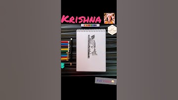 How to Draw Krishna Half Face|Easy step by Step drawing|Krishna Easy Drawing #krishna#viral#drawing