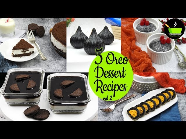 5 Easy Oreo Dessert Recipes - Vol 2 | Oreo Recipes | No Bake Oreo Recipes | Oreo No Bake Dessert | She Cooks