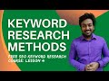 Keyword Research Methods: Traditional, Competitor, Predictive & More (Keyword Course - Lesson 4)