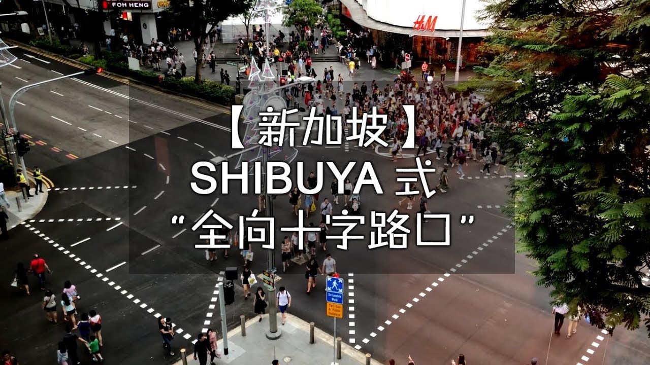 新加坡 Shibuya 式 全向十字路口 12 Youtube