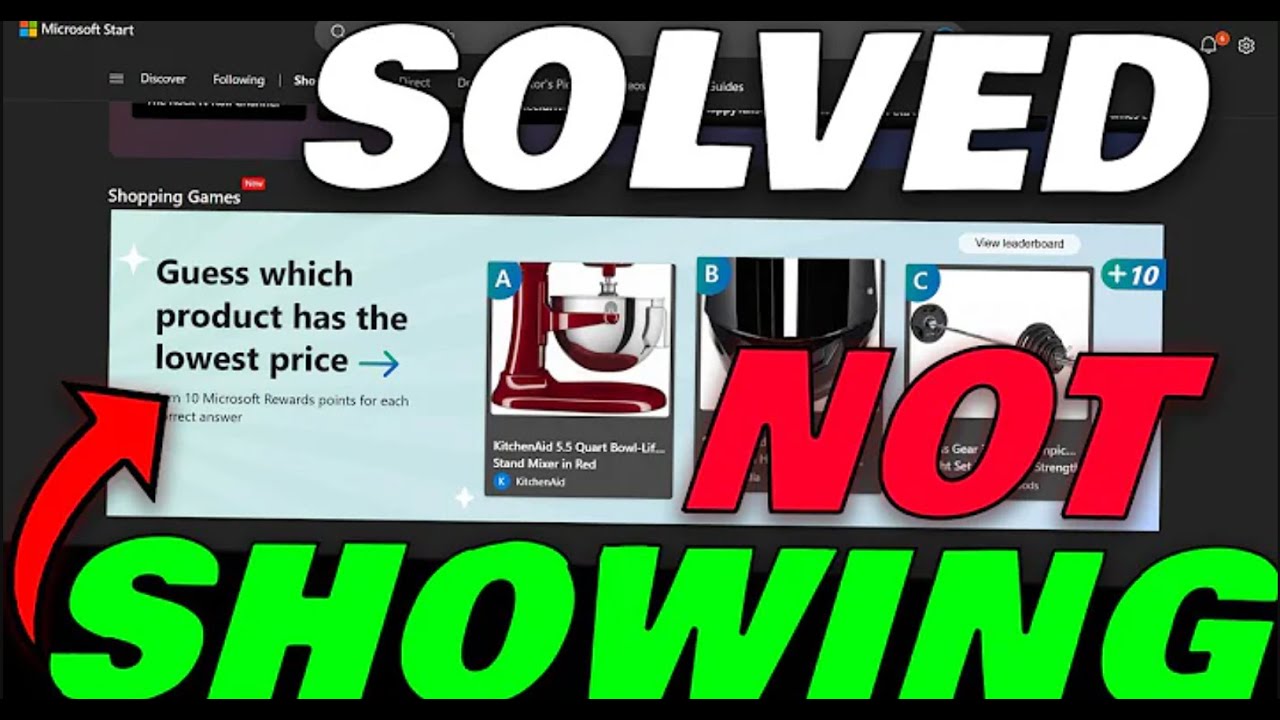 Microsoft Rewards Shopping Game not showing problem how to solve || 😍 # ...