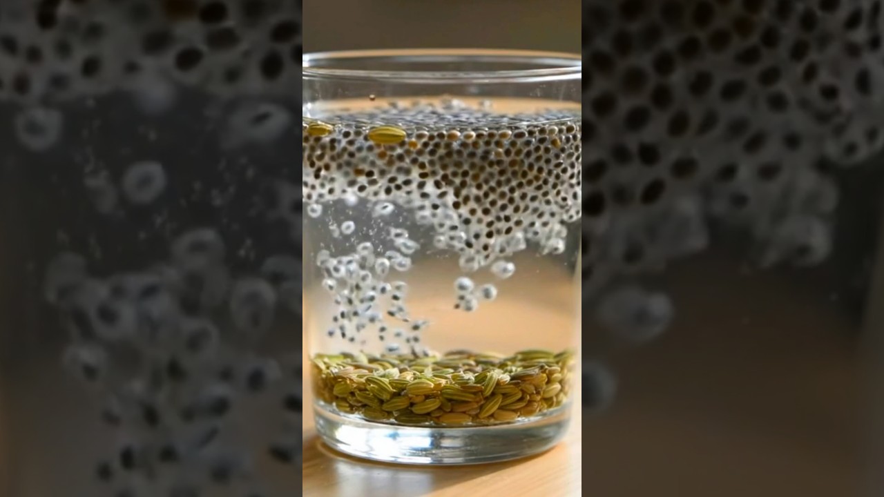ASMR Detox Water: Fennel & Chia Seed Magic 🍹