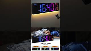 🔥 Best Digital Wall Clock | Big LED + Remote Control! #shortvideo #digitalwallclock