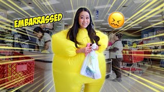 I wore an INFLATABLE BALLOON SUIT for 24 HOURS CHALLENGE!