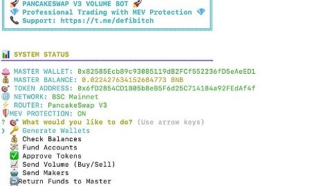 PancakeSwap V3 Volume Bot — Auto Buy/Sell + MEV Protection (BSC)