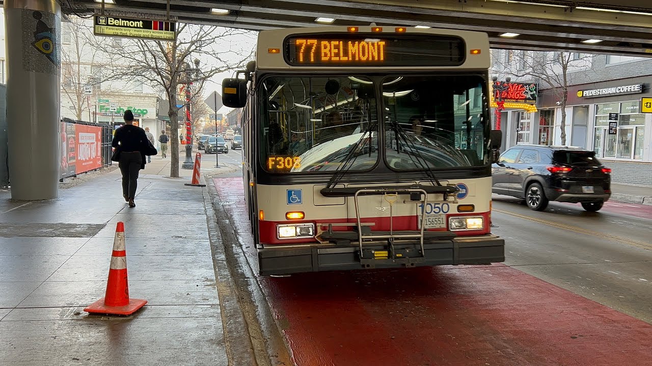 CTA Bus Ride 77 Belmont From Belmont L STN To Kimball Blue Line CTA Mew Flyer D40LF 2006 
