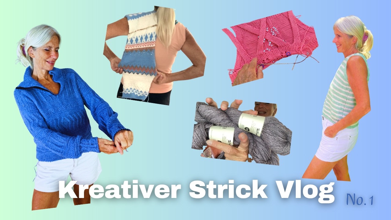 Kreativer STRICK-VLOG ❤️ neue Sommertops – ❤️ MALIA Streifen-Top ❤️ Wolle-Festival-Kassel