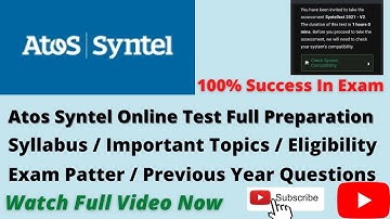 Atos Syntel Full Preparation / Online Test / Interview / Exam Patter / Previous Year Questions #job