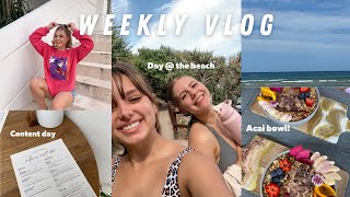 Weekly Vlog | content day, go to smoothie, another beach day and getting lots done!