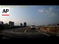 Dashcam captures moment earthquake strikes Taiwan