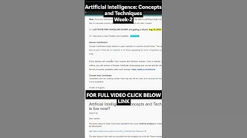 NPTEL Artificial Intelligence: Concepts and Techniques Week 2 Assignment Answers | NOC25-CS159