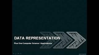 Representation of Numbers and Characters | Plus One Computer Science | Computer Applications