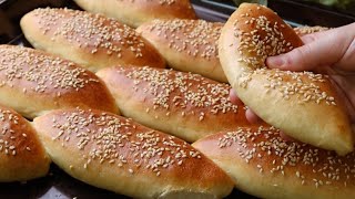 خبز الفينو المصري ( الصمون ) بطريقه جديده وسهله هش مثل القطن Egyptian fino bread recipe