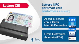 Lettore di Carta Identità Elettronica CIE 3.0 per accesso a INPS, INAIL,  Ag. Entrate, altri siti PA 