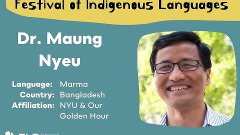 Talk by Dr. Maung Nyeu