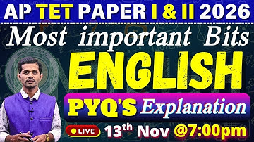 AP TET 2025 I & II_ENGLISH CONTENT_Most Important_PYQ