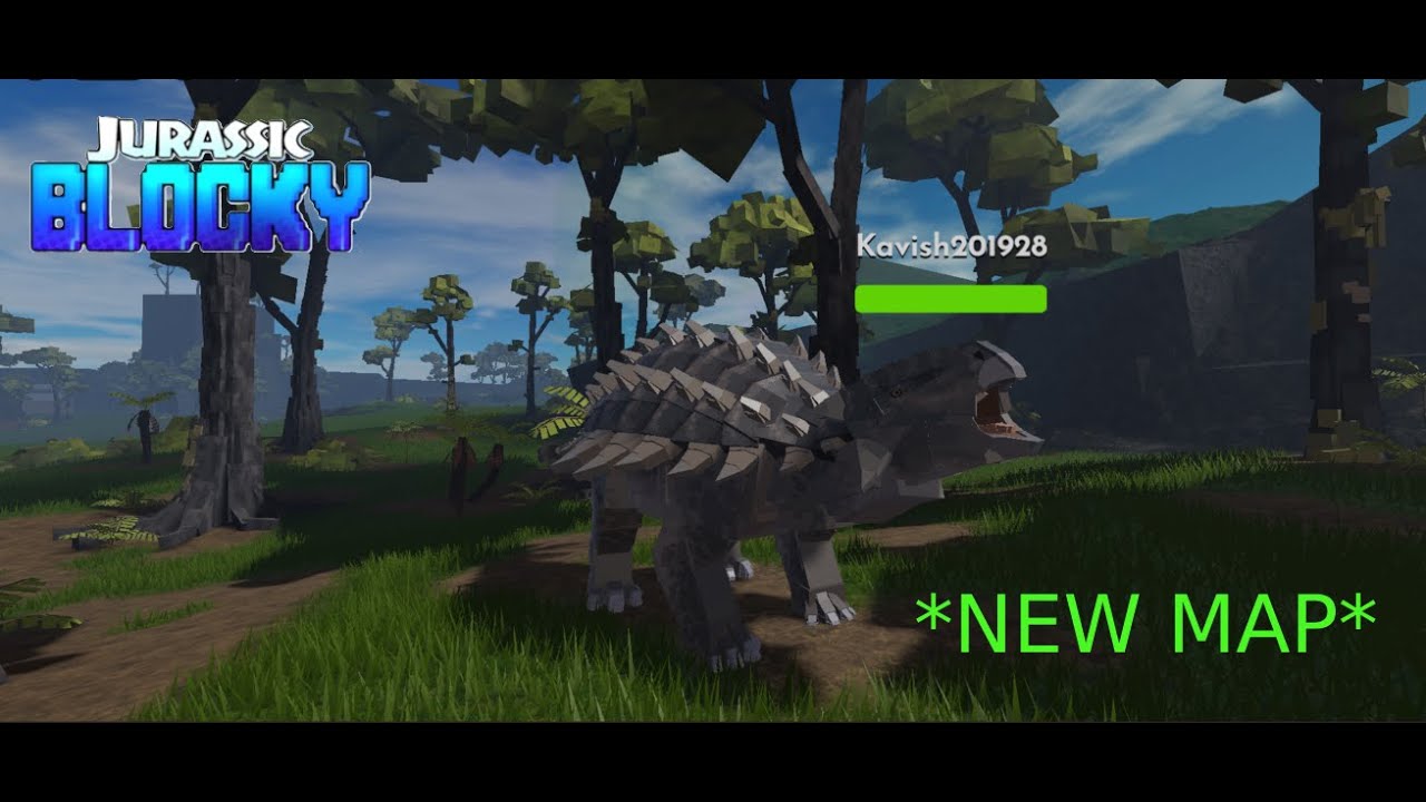 NEW MAP AND ANKYLOSAURUS in JURASSIC BLOCKY! - YouTube