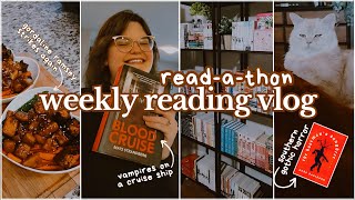 weekly reading vlog ✨ vampire horror, book organization and weekly meals