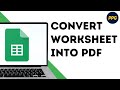 Convert Multiple Worksheets to One PDF 📄