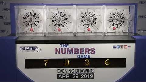 Evening Numbers Game Drawing: Monday, April 29, 2019