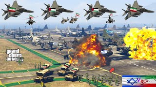 iranian Jets Surprised on Israel Using US Tanks Convoy & Military Vehicles - GTA 5