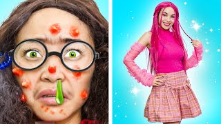 From Nerd to Popular Extreme Makeover | Amazing Beauty Hacks \& Funny Situations by Crafty Hacks