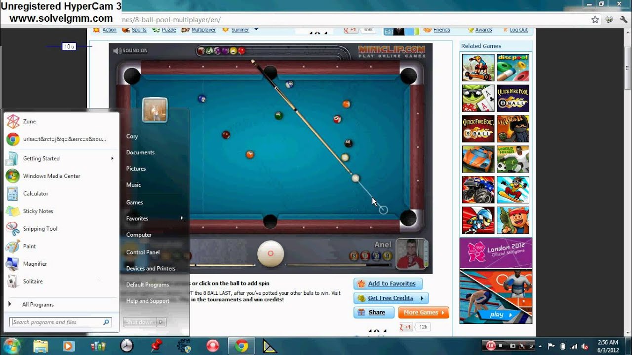 8 ball pool Miniclip hack!! - YouTube