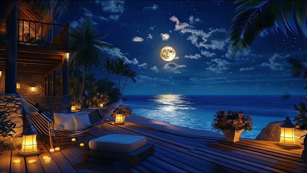 Night Ocean Waves 🌙 Soft Piano Music for Deep Sleep, Stress Relief & Peaceful Relaxation