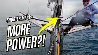 Shorter Mast = MORE POWER Budget Moth Sailing Hack Tested! EP7