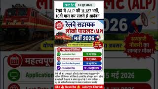 RRB ALP 2026 Notification Out | RRB ALP Zone Wise Vacancy Update#rrbalp #rrbalp2026 #rrbalpexamdate