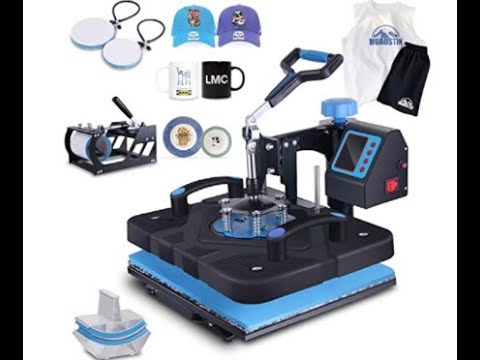 WHUBEFY Heat Press Machine 8 in 1 Combo,12x15 Multifunction Swing Away  Sublimation Tshirt Press Machine Commercial Home Heat Transfer Machine for