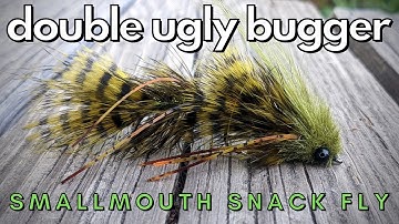 Double Ugly Bugger !!! Weighted Streamer for Smallmouth Bass, super buggy and easy to tie!!
