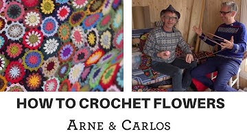How to crochet flowers to make a colorful throw - by ARNE & CARLOS