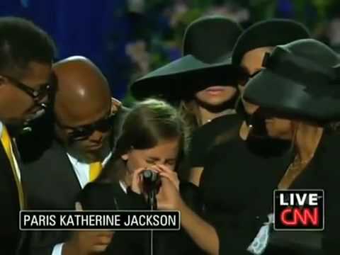 Paris Jackson cries on Michael Jackson Funeral / Memorial 05 july 2009
