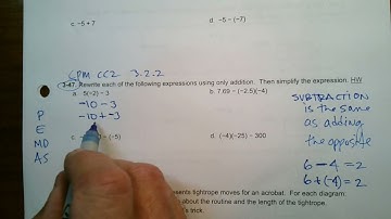 CPM CC2 Section 3.2.2 #3-47 (Subtraction as adding the opposite)