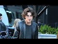 Timothee Chalamet films a Chanel commercial in New York City