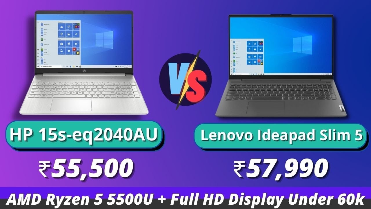 Hp 15seq2040AU Vs Lenovo IdeaPad Slim 5 82LN00GTIN Laptop Full