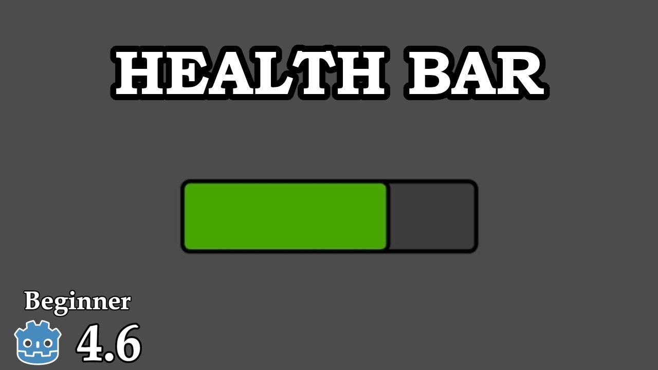 How to make a simple health bar - Learn Godot 4 UI - no talking - YouTube