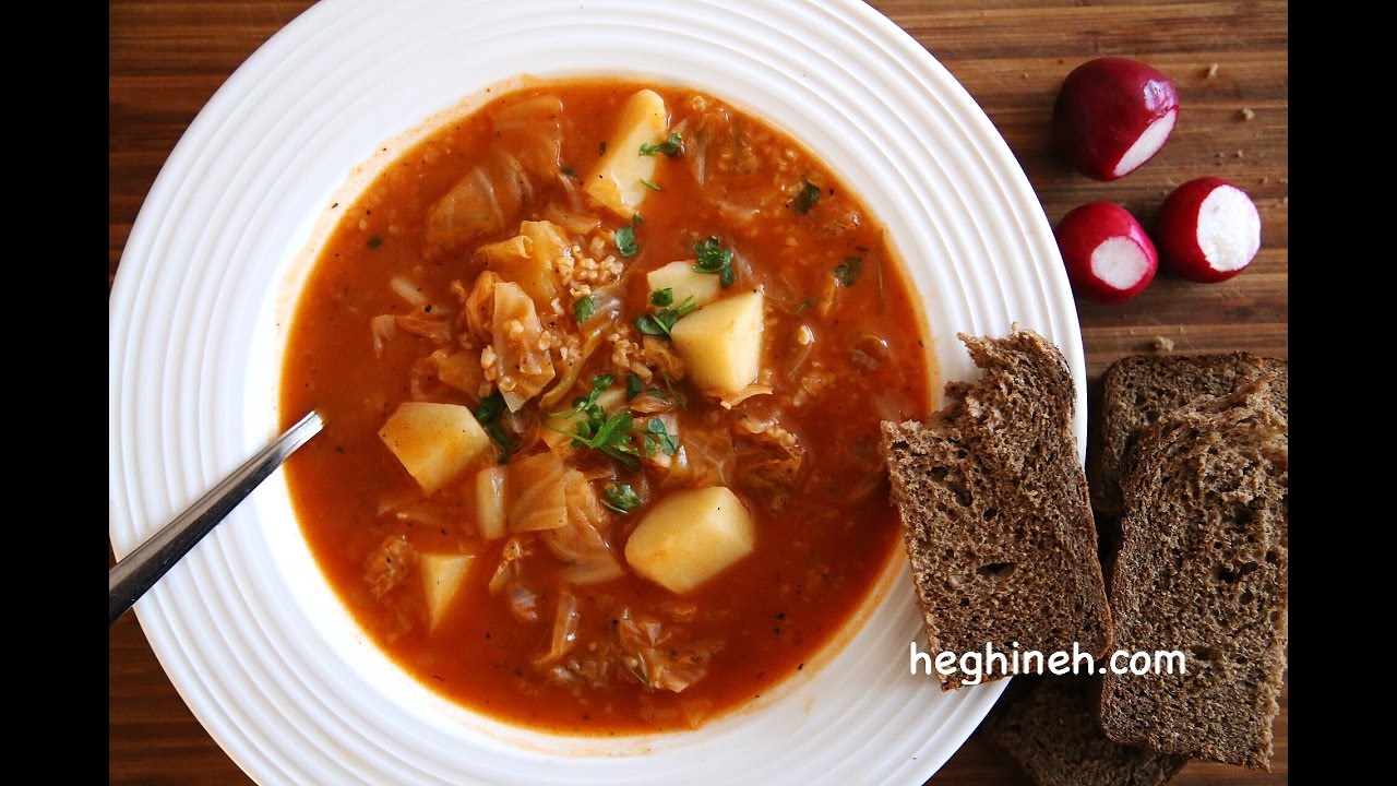 Pickled Cabbage Soup Recipe - Qrchik  - Armenian Cuisine - Heghineh Cooking Show