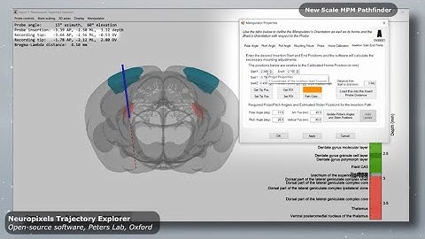 MPM Pathfinder with Neuropixels Trajectory Explorer