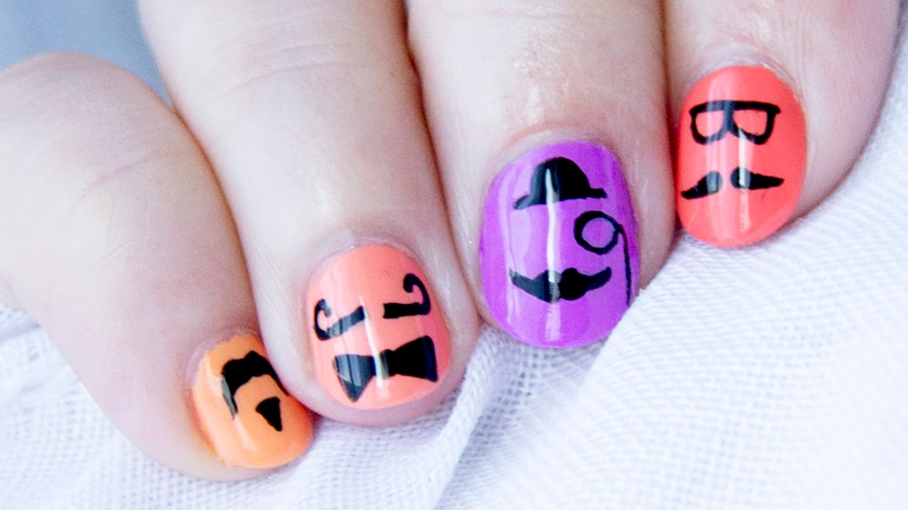 Reto ABC uñas M de MOSTACHO / ABC nail art challenge M for Moustache ...