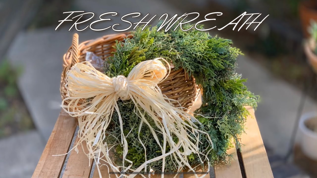 コニファーのフレッシュリース クリスマスリース作り方 How To Make A Flower Interior Youtube