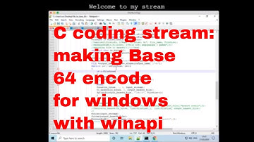 C coding stream: making base64 encoder for windows(record of stream)