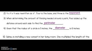 Unit 11 Vocab Key