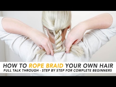 How To Rope Braid Your Own Hair For Beginners - Quick & Easy Braid For an Everyday Hairstyle!