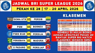 IT'S STARTED! Liga 1 2025 Schedule, Week 28 - Dewa United vs. Persib - PSM vs. Borneo - Liga 1 In...