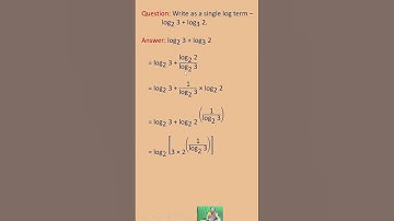 Combining Log Terms With Different Bases #shorts