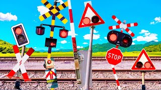 【踏切アニメ】遮断機を作動させたいふみきりカンカン😂😂😂The Railroad Crossing That Wants to Activate the Barrier!!