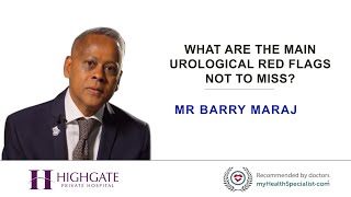 What are the main urological red flags not to miss?