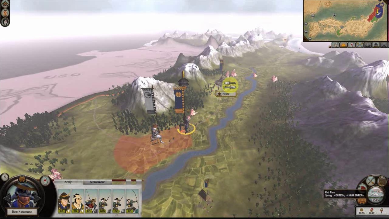 Shogun 2 Date (legendary) - Turn 1:The Rebel Benny Hill defense